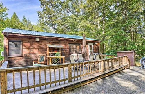 East Durham Cabin | Secluded East Durham Cabin Retreat w/ Deck!