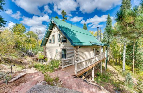 Red Feather Lakes House | Secluded Log Cabin with Game Room and Forest Views