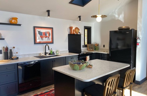Lucerne-in-Maine Apartment | Secluded retreat, modern luxury loft, Phillips Lake, Maine, close to Acadia.
