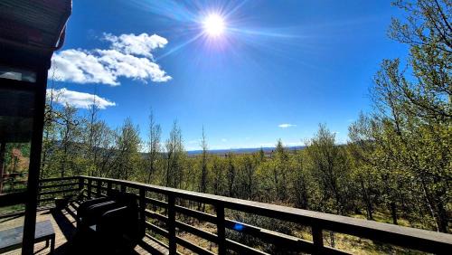 Laugarvatn House | Selið Cottage Traditional with hot tub and lake view
