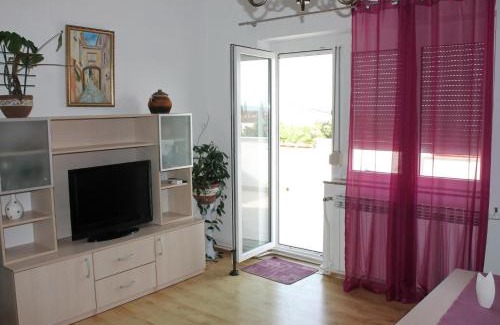 Krk Apartment | Serene Sea View Krk Apartment with Balcony