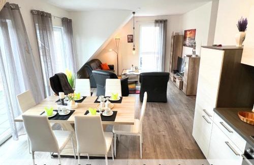 Papenburg Apartment | Serviced Apartment " Nautilus " Papenburg Großer Balkon Einbauküche Neubau 74 qm Free Wifi 2 Schlafzimmer