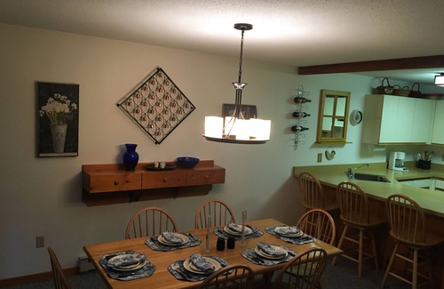 Rawsonville Condo | Ski condo a mile from Stratton Mtn, shuttle bus and wood included. No Pets.