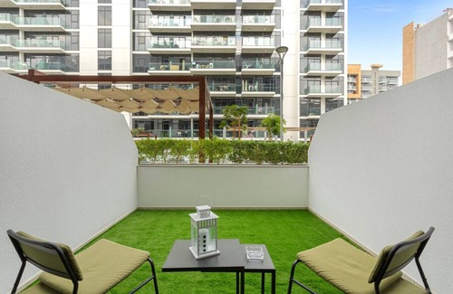 Nad Al Sheba Apartment | Sleek Studio Apartment in Azizi Riviera- Suiteable