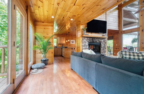 Chalet Village North House | Sleeps 24 | 2 Homes, Hot Tub, Sauna, Movie Theater, Firepit, Pool, Tennis Courts