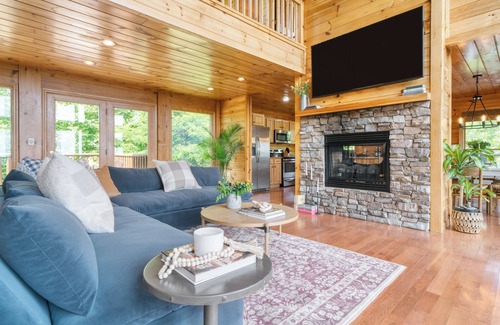 Chalet Village North House | Sleeps 24 | 2 Homes, Hot Tub, Sauna, Movie Theater, Firepit, Pool, Tennis Courts