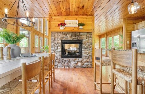 Chalet Village North House | Sleeps 24 | 2 Homes, Hot Tub, Sauna, Movie Theater, Firepit, Pool, Tennis Courts