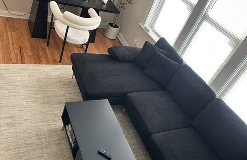 Irving Park East Apartment | Sleeps 4 Stylish Stay with Workspace