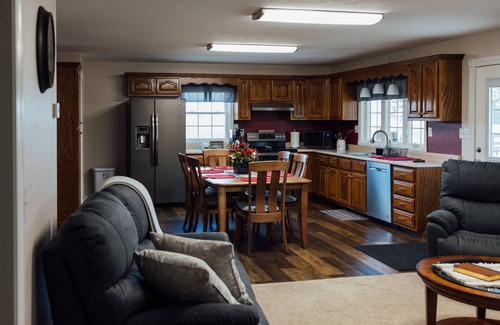 Saline County House | Sleeps six, secluded, expansive deck