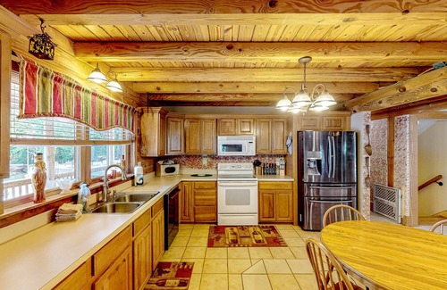 Leesville House | Snowbird-friendly house with lake view, fireplace, & W/D - dogs OK