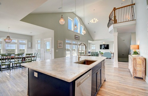 North Topsail Beach House | "Sounds Beachy" Soundfront/Oceanview 8 Bedroom - Pool, Hot Tub, Elevator, Dock