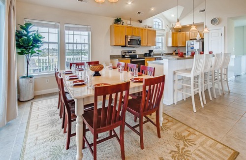 Wind Over Waves House | Soundside Dog Friendly Home w/Pool, Hot Tub, Putting Green, Community Boat Ramp