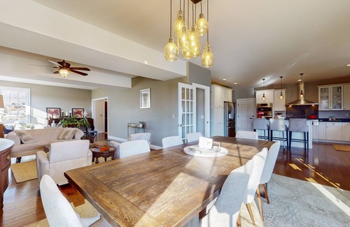 South Burlington House | Spacious home near skiing with game room, pizza oven, alfresco dining, & firepit