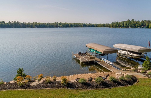 Crosslake Cabin | Spacious Lake Home w/panoramic views, fireplace, fire pit, beach