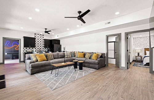 Arley House | Spacious Lakefront Estate: 2 Hot Tubs, Dock, Game Room, Sleeps 38, Tennis Court
