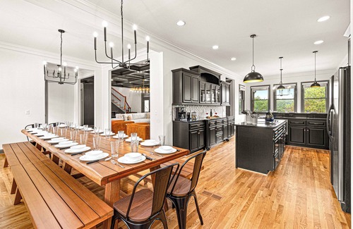 Arley House | Spacious Lakefront Estate: 2 Hot Tubs, Dock, Game Room, Sleeps 38, Tennis Court