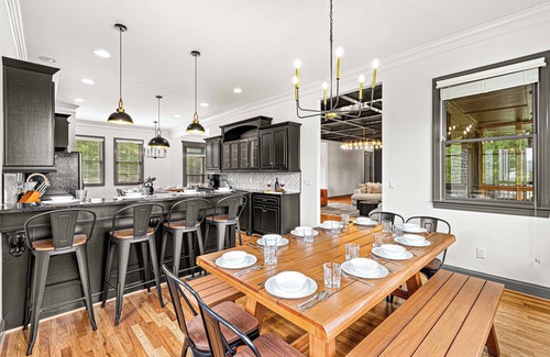 Arley House | Spacious Lakefront Estate: 2 Hot Tubs, Dock, Game Room, Sleeps 38, Tennis Court