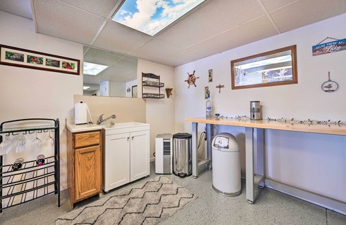 Rogers City Cottage | Spacious Lakefront Home w/Sunroom & Bar!