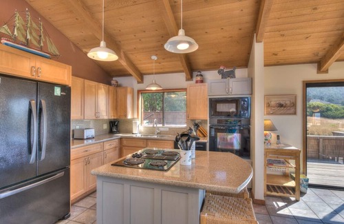 Sea Ranch House | Spacious living area opens to beautiful ocean views