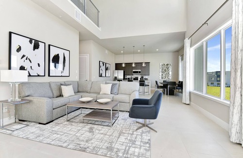 Reunion Hotel | Spacious Modern Condo with Pool Table, Rooftop Terrace and Large Loft. Reunion Resort Water Park Access near Disney at Spectrum Resort Orlando by Rentyl - B7 #230