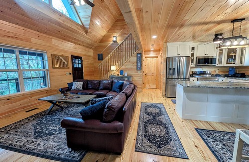 Young Harris Cabin | Spacious Mountain Retreat w/Hot Tub & Game Room