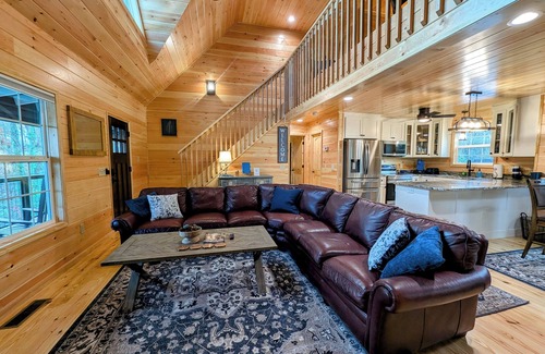 Young Harris Cabin | Spacious Mountain Retreat w/Hot Tub & Game Room