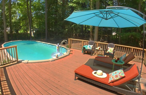 Shorewood-Tower Hills-Harbert House | Spacious Sawyer Getaway With Heated Pool - Pets Welcome