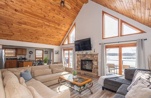 Pocono Lake House | Spacious updated lakefront home with incredible views and personal dock/beach