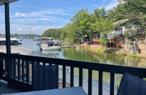 Osage Beach Apartment | STAIRS OPTIONAL! Lakefront! Pool! On Water! Convenient Fishing!