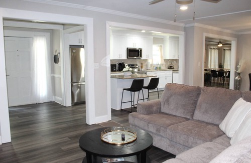 Stone Mountain House | Stay in Style: Beautifully Designed Home with Outside Space/Seating, Charcoal Grill