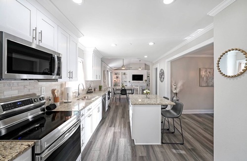 Stone Mountain House | Stay in Style: Beautifully Designed Home with Outside Space/Seating, Charcoal Grill