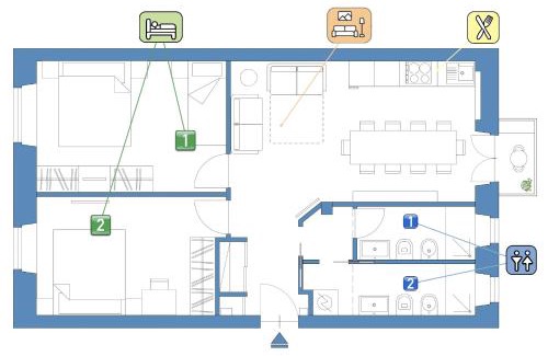 Porta Romana Apartment | StayEasy M3 PortaRomana Bella - 2 Bedrooms 2 baths