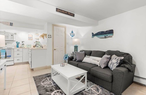 Salisbury Beach Apartment | Steps to Beach | Cozy 1BR + Yard | Sleeps 4 + AC