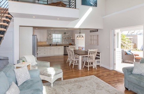 Vilano Beach House | Steps to the beach, heated pool with guest house and courtyard