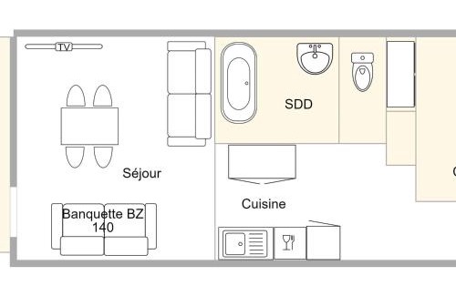 Les Saisies Apartment | Studio cabine aux Saisies, 5 pers, balcon exposé sud - FR-1-594-109