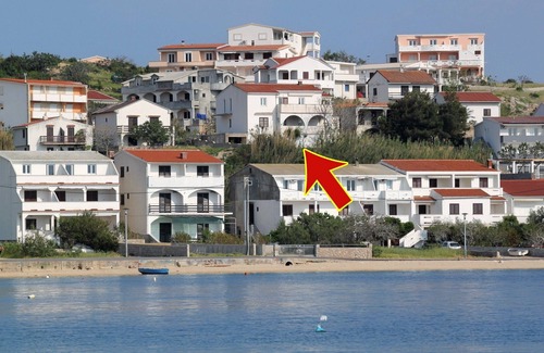 Metajna Apartment | Studio flat with terrace and sea view Metajna, Pag (AS-208-a)