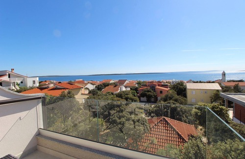 Mandre Apartment | Studio flat with terrace and sea view Mandre, Pag (AS-6309-a)