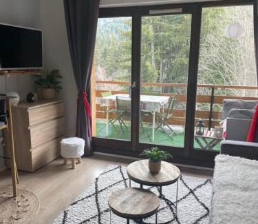 Saint-Gervais-les-Bains Apartment | Studio Turquoise quartier Grattague vue MontBlanc