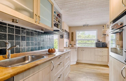 Saksild Strand House | Stunning home in Odder with sauna