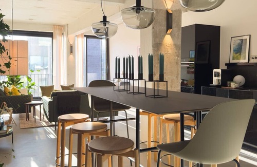 Amager Apartment | Stunning Industrial-Style Loft by the Canals