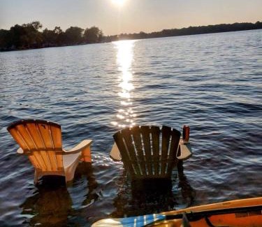 Portage House | Stunning Lake Home w arcade and huge deck