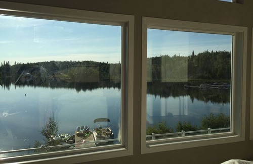 Big Lake House | Stunning lake retreat with gorgeous deck, lakeside hot tub & spacious rec room.