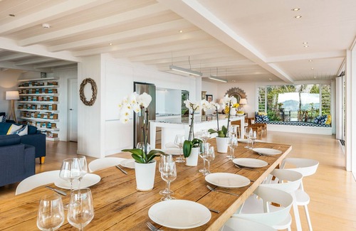 Waiheke Island House | Stunning, sunny Cape Cod hilltop retreat - beautiful pool and sweeping gardens