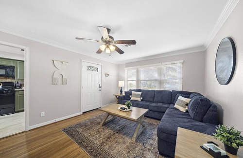 Pasadena House | Stylish 2BR Retreat: Office, Patio & King Bed