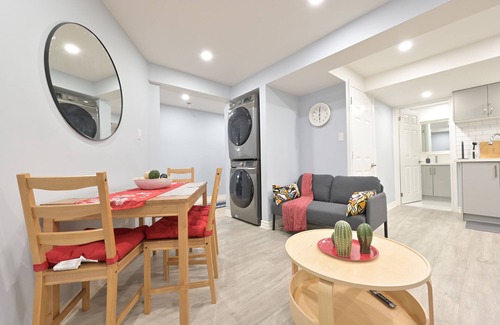 Pickering Apartment | Stylish 2BR: w/free parking & streaming!