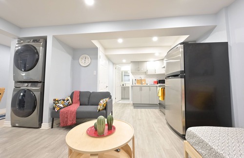 Pickering Apartment | Stylish 2BR: w/free parking & streaming!