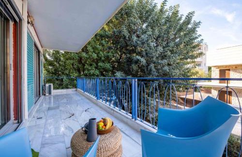 Agia Paraskevi Apartment | Stylish 2BR with Balcony, Northern Suburbs
