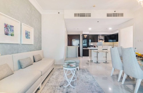 Al Wasl Apartment | Stylish 3BR w/Pool | Near Dubai Mall, Burj Khalifa Views and Metro