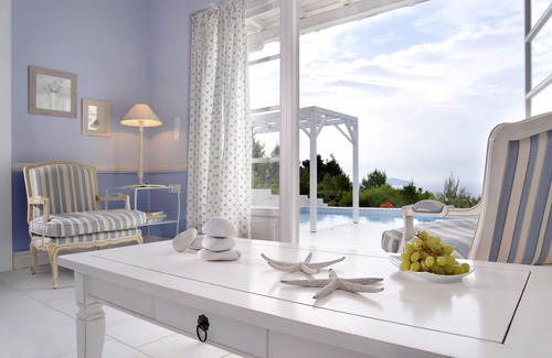 Votsi Villa | Stylish and Luxurious Anemolia Villa with private pool and stunning sea view!