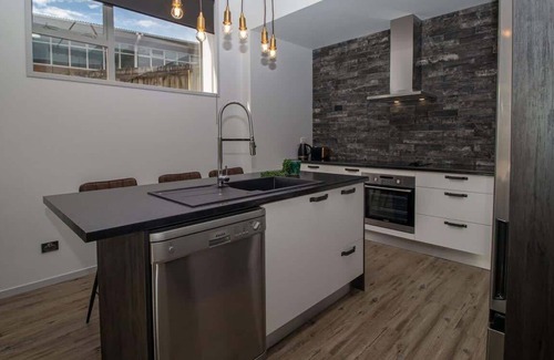 New Plymouth Apartment | Stylish Industrial Studio in New Plymouth
